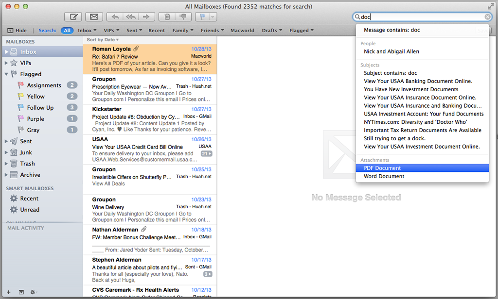 Mac Osx Mail App Search In Sent Only